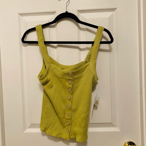 Free People Bridgette Tank Top Tarragon Small NWT - Picture 2 of 2